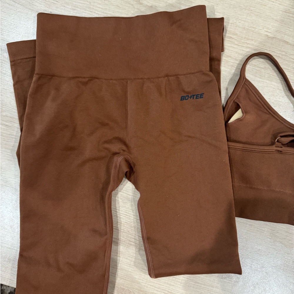Bo+Tee Women's Brown Leggings and Top Set - Picture 7 of 7